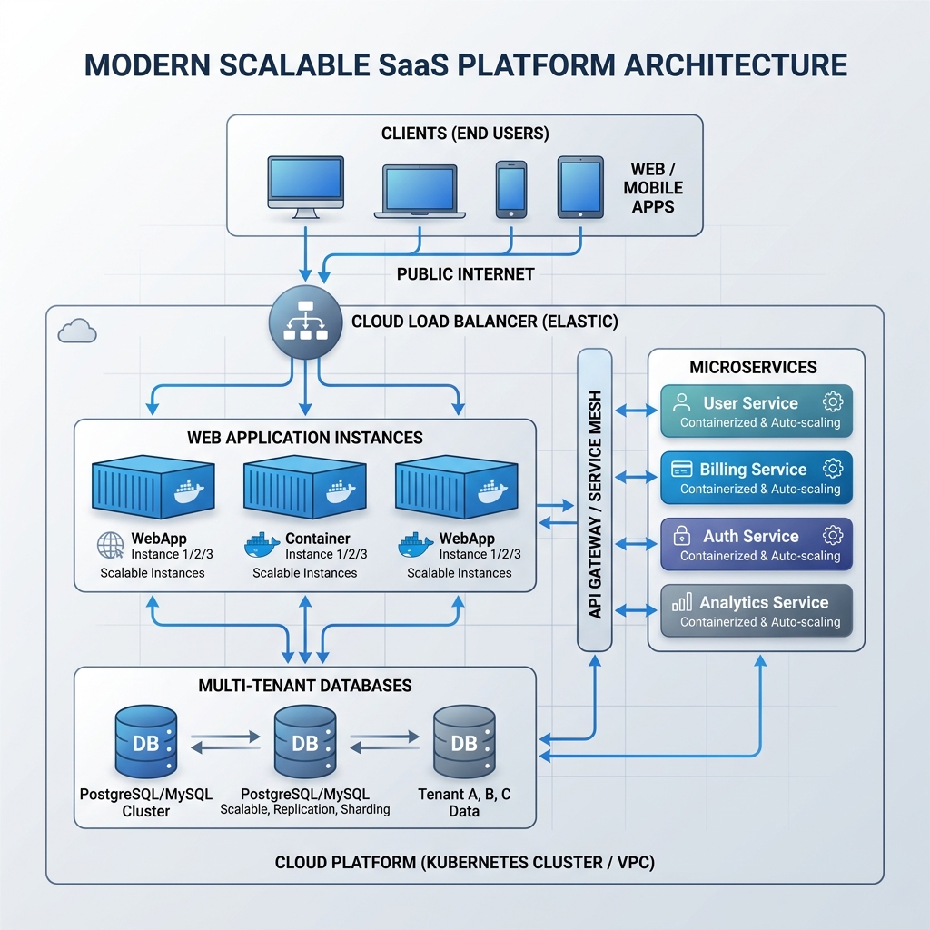 Scalable SaaS Software Architecture Blueprint