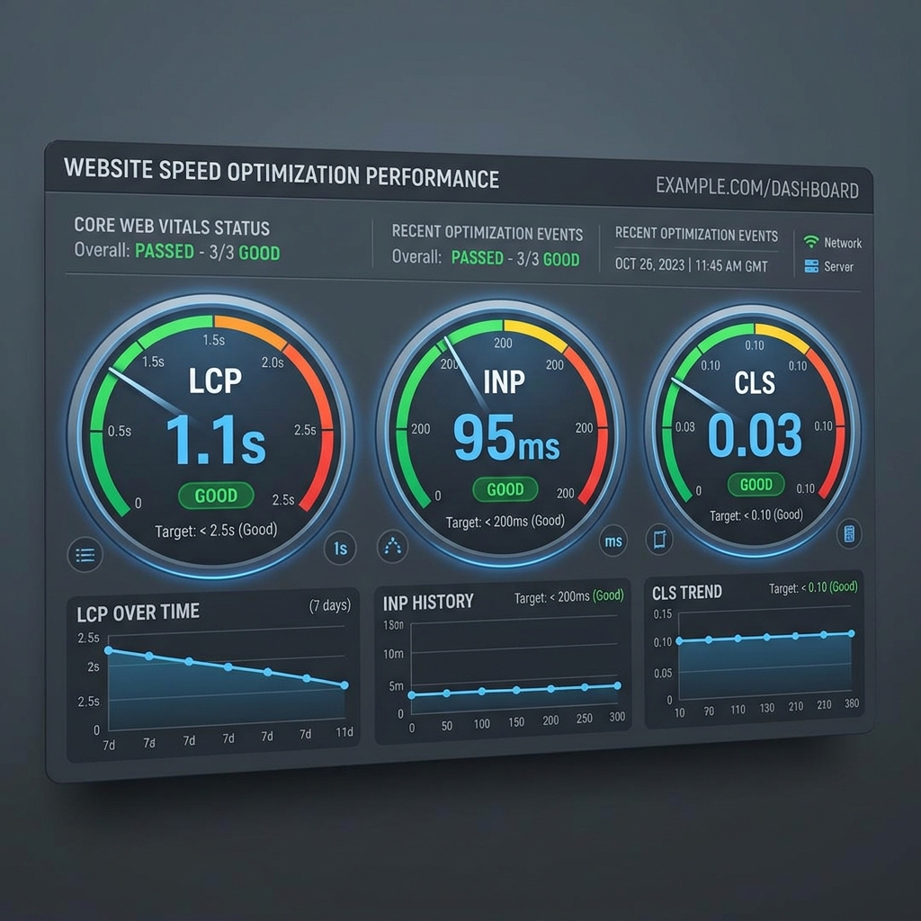 Website Speed and Core Web Vitals Dashboards